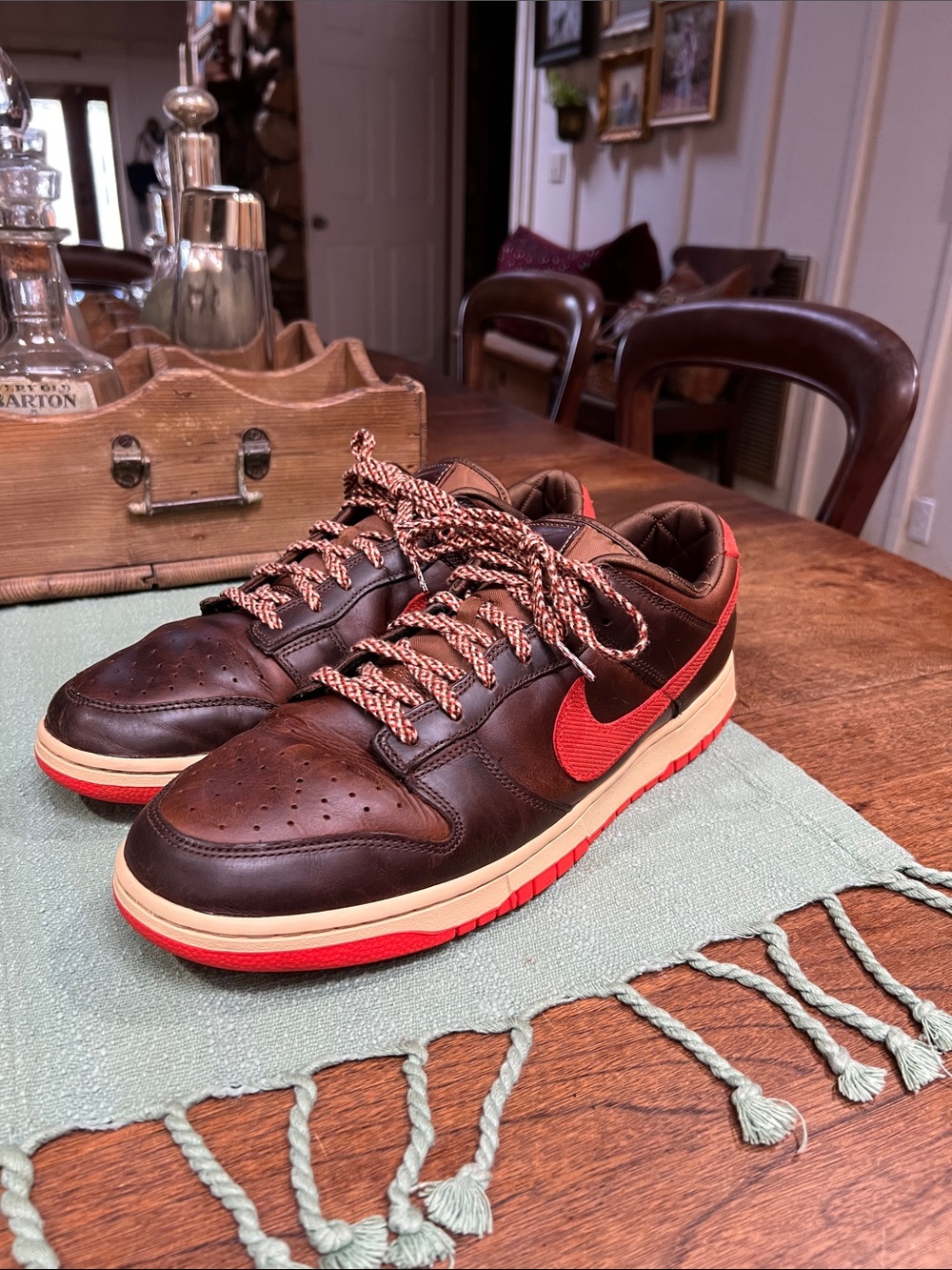 Nike Dunk Low Sneakers in Light British Brown Colorway